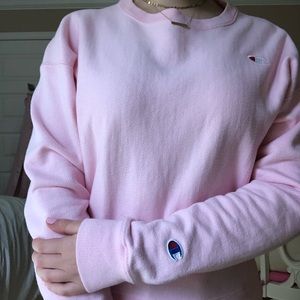 Light Pink Champion Crewneck